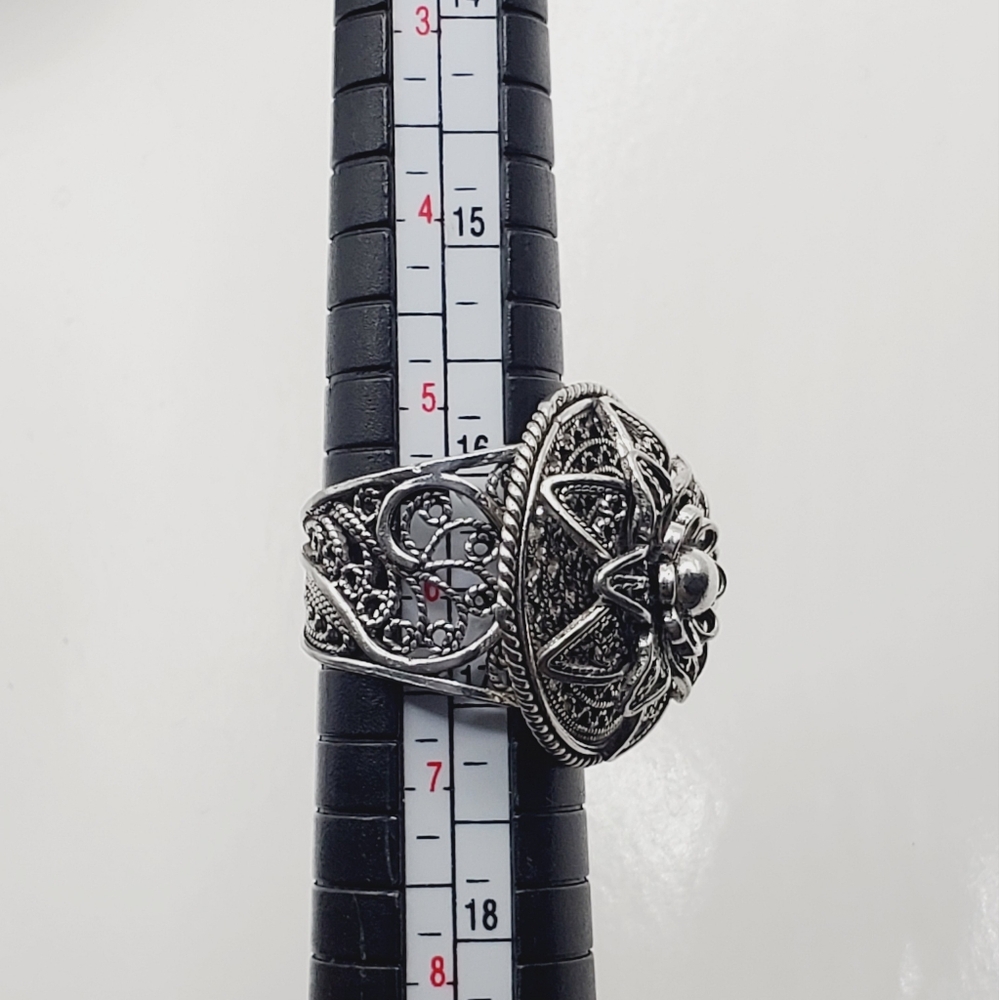 Silver Flower Ring - image 6